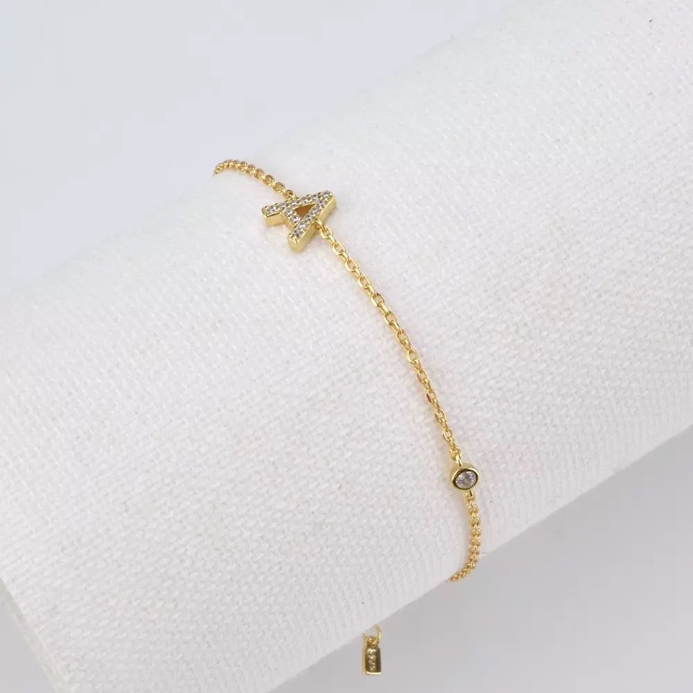 Alphabet Gold Bracelet