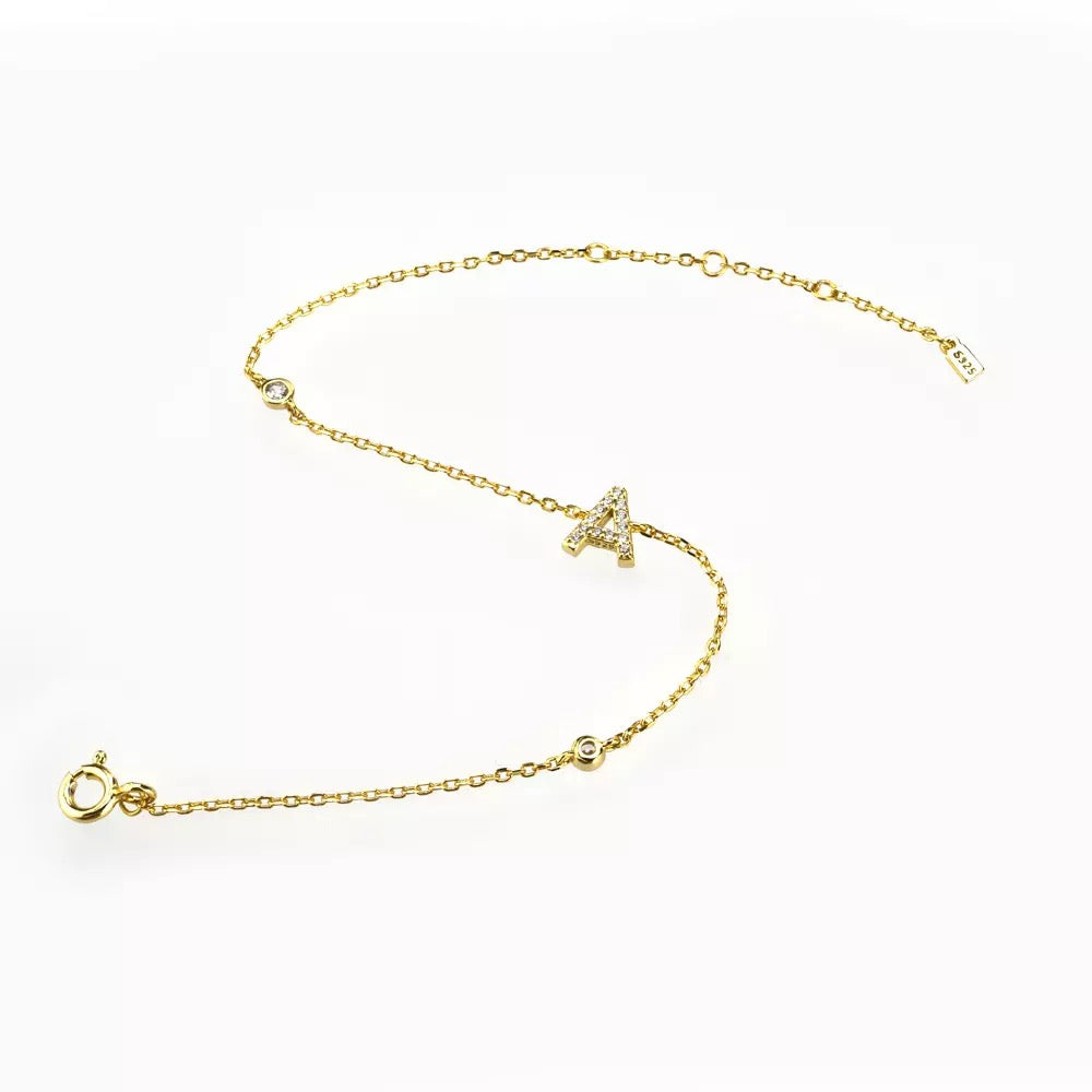 Alphabet Gold Bracelet