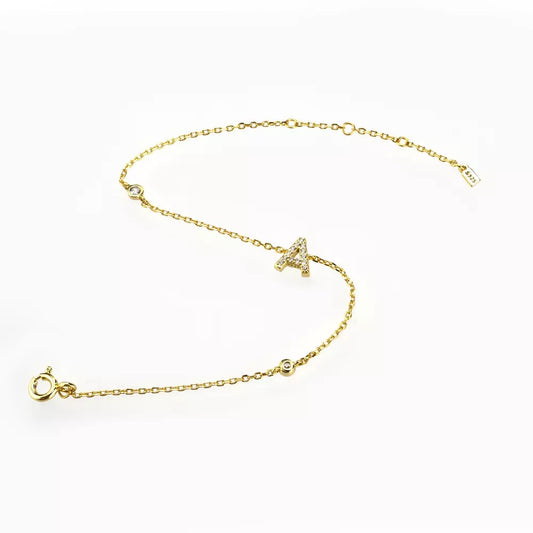 Alphabet Gold Bracelet