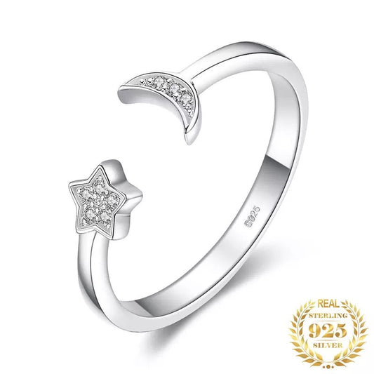 Moon Start-Adjustable Ring